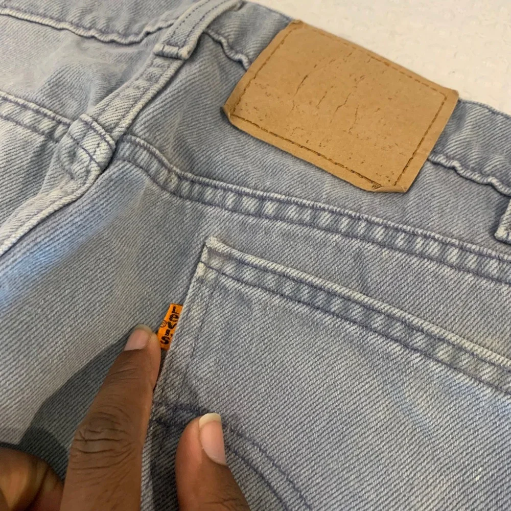 Vintage Levis 550 Orange Tab Jeans Mens 32x32 Light Wash Relaxed Fit Denim